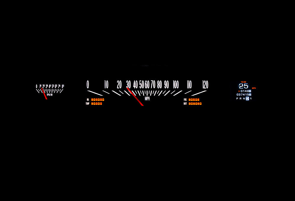 1969- 76 Chevy Nova RTX Gauge Instruments