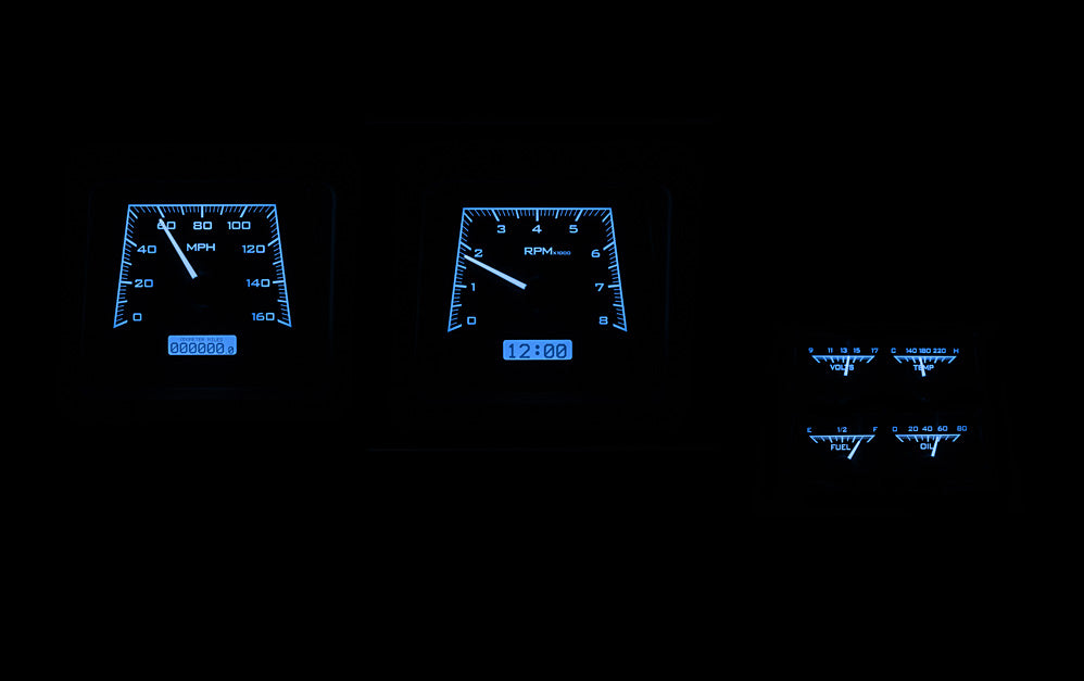 1969 Camaro VHX Instruments with Console gauges - Dakota Digital VHX-69C-CAC