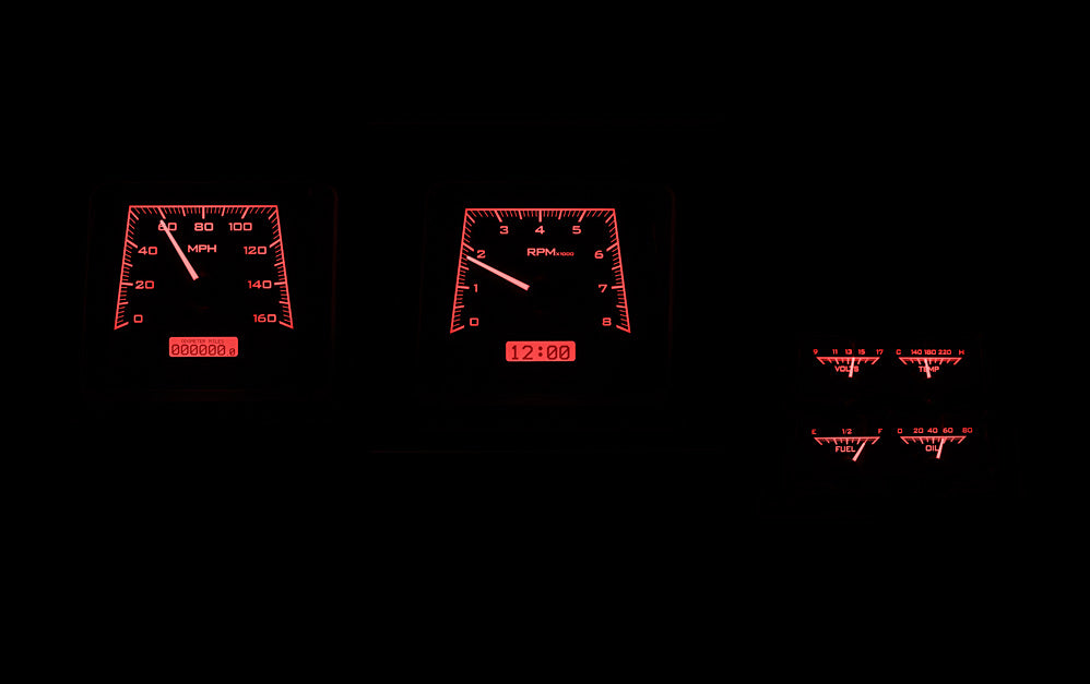1969 Camaro VHX Instruments with Console gauges - Dakota Digital VHX-69C-CAC