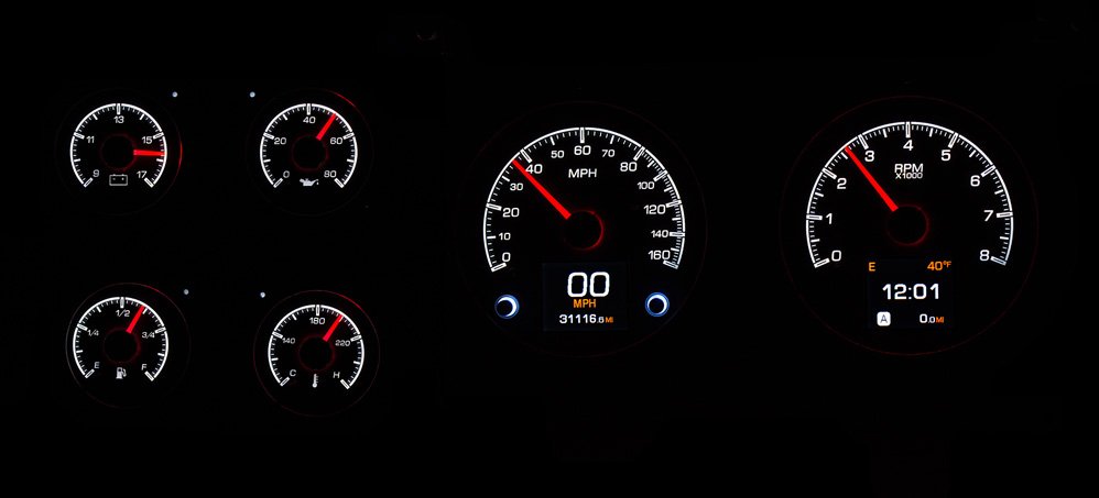 1973- 87 Chevy C10 Truck HDX Gauge Instruments - Dakota Digital