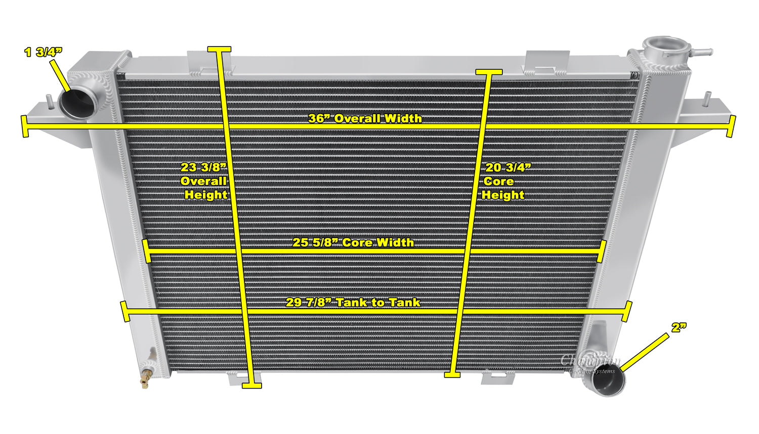 1991-1993 Dodge Truck L6 3-Row Radiator