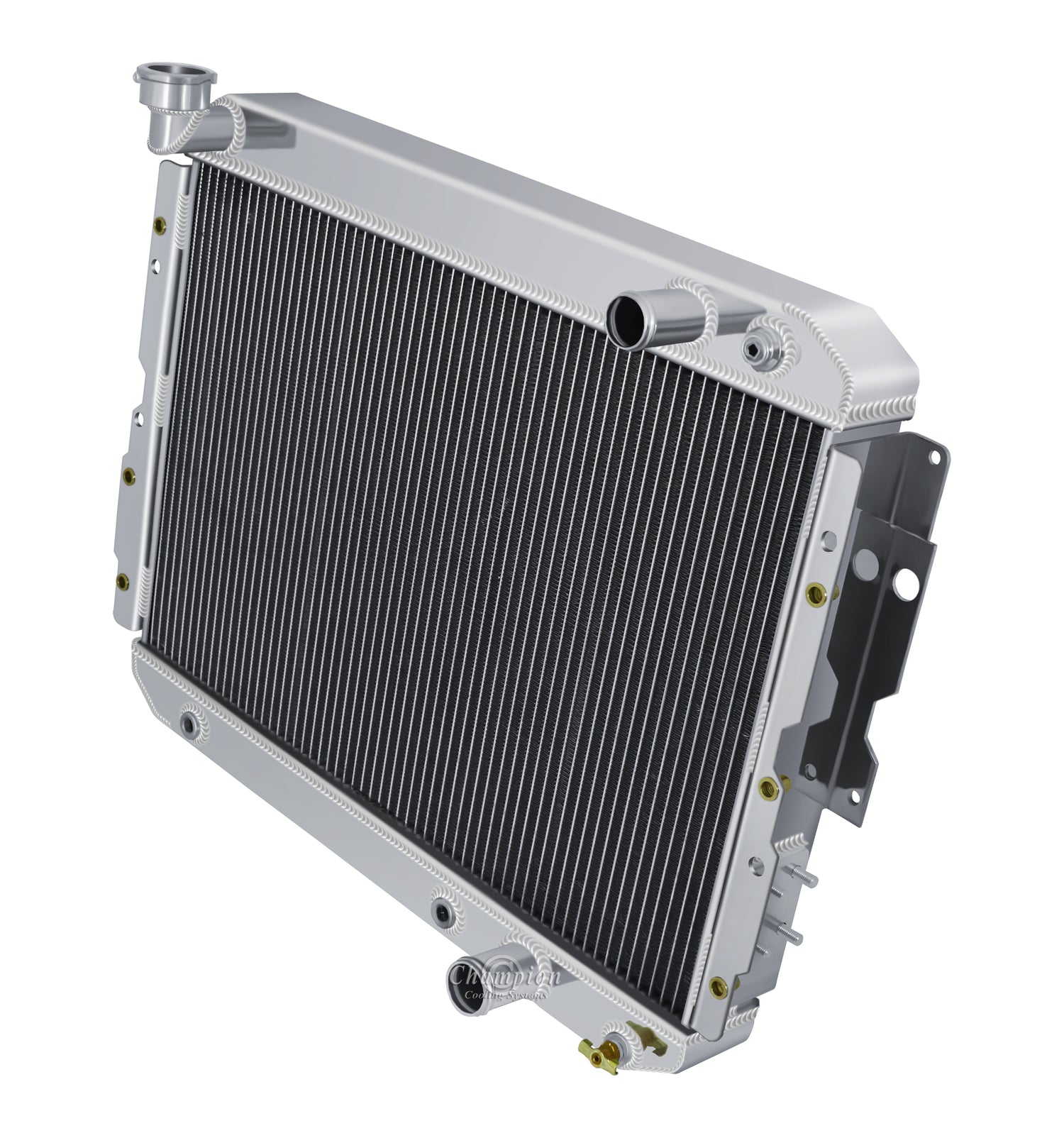 1981-1990 Toyota Land Cruiser LS Swap 3-Row Radiator, Shroud, Dual Fan Combo
