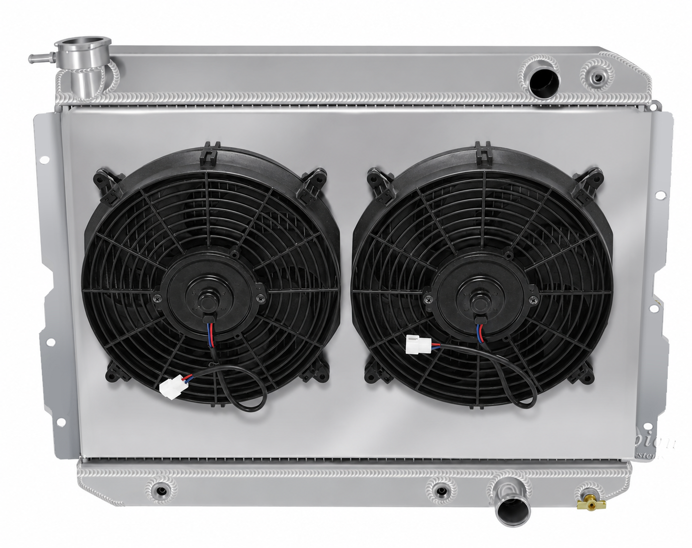 1981-1990 Toyota Land Cruiser LS Swap 3-Row Radiator, Shroud, Dual Fan Combo