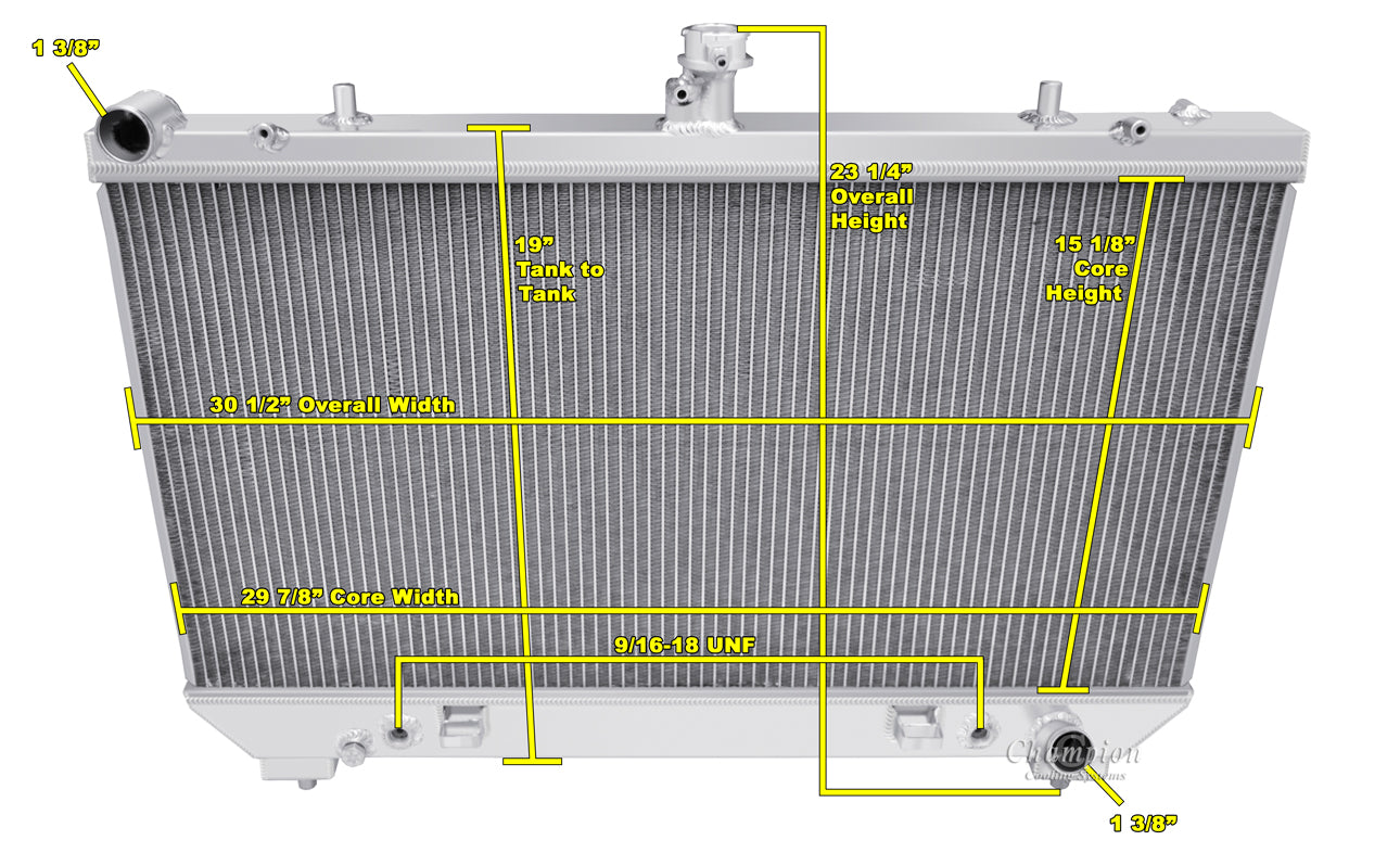 2010-2011 Chevy Camaro 3-Row Radiator