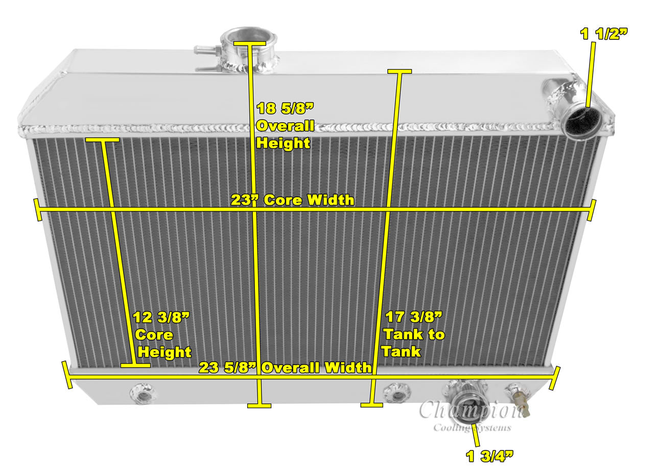 1962-63 Buick Skylark 3-Row Radiator