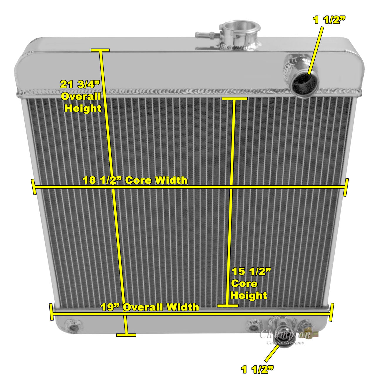 1964-65 Buick Skylark 3-Row Radiator