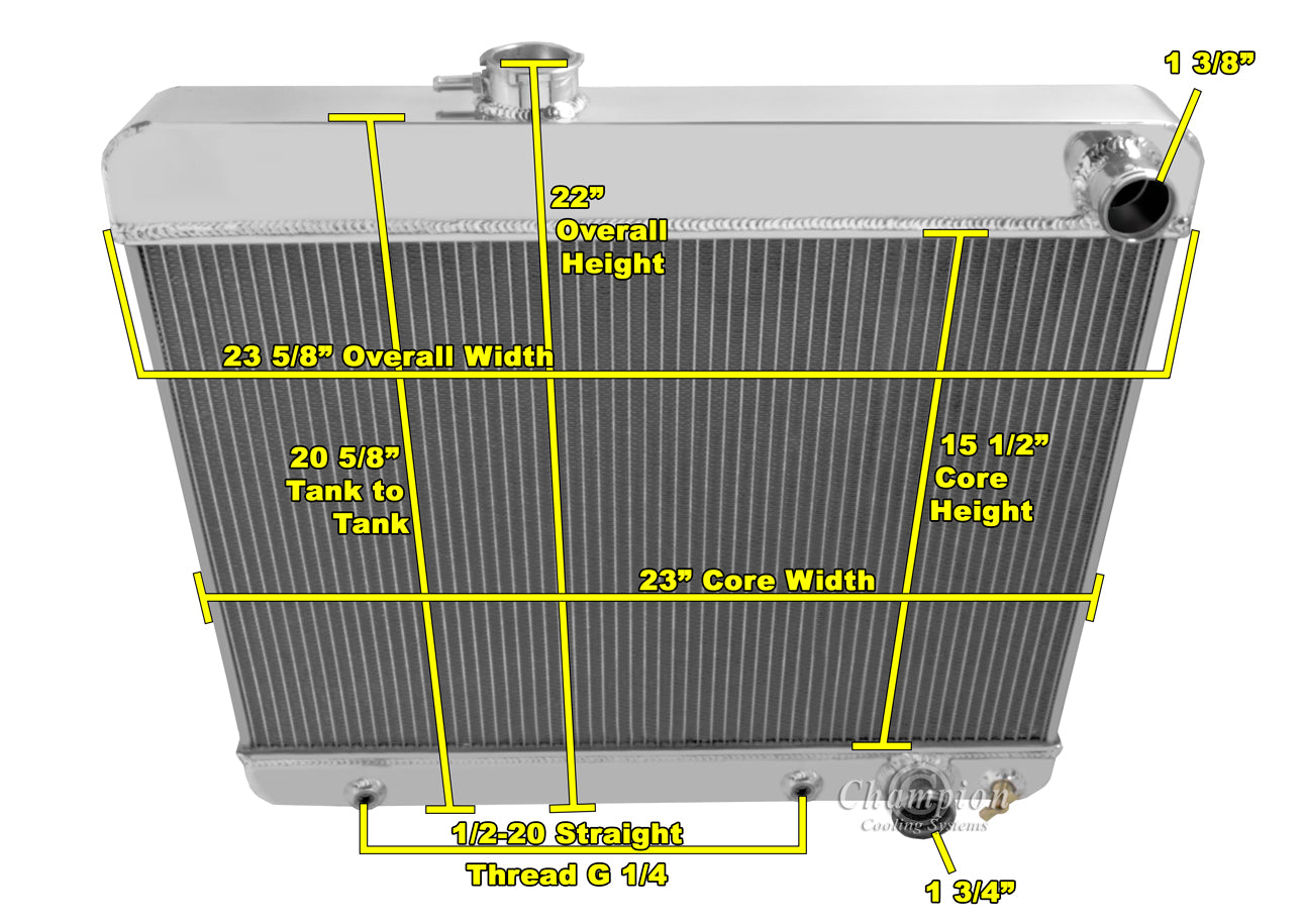 1965 Buick Skylark 3-Row Radiator
