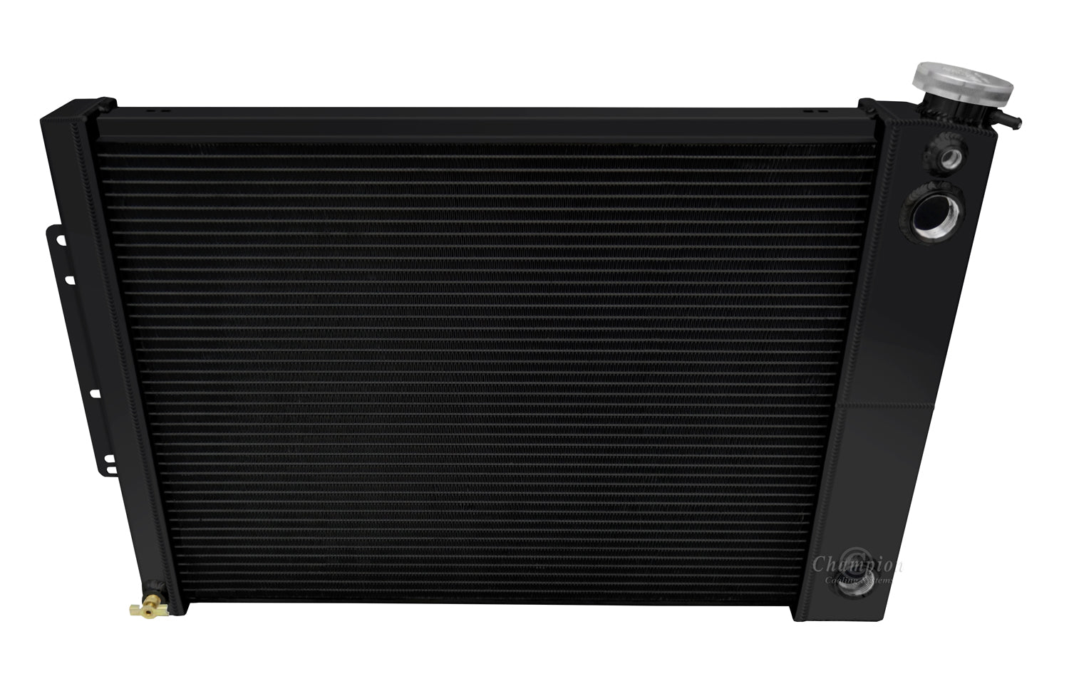 1967-1969 Pontiac Firebird LS Swap 3-Row Black Radiator, Shroud, Fan Combo
