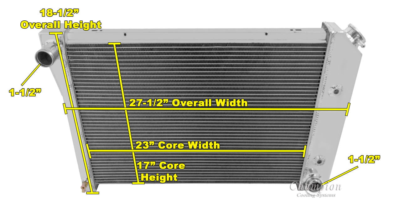 1973-1974 Buick Apollo 3-Row Radiator