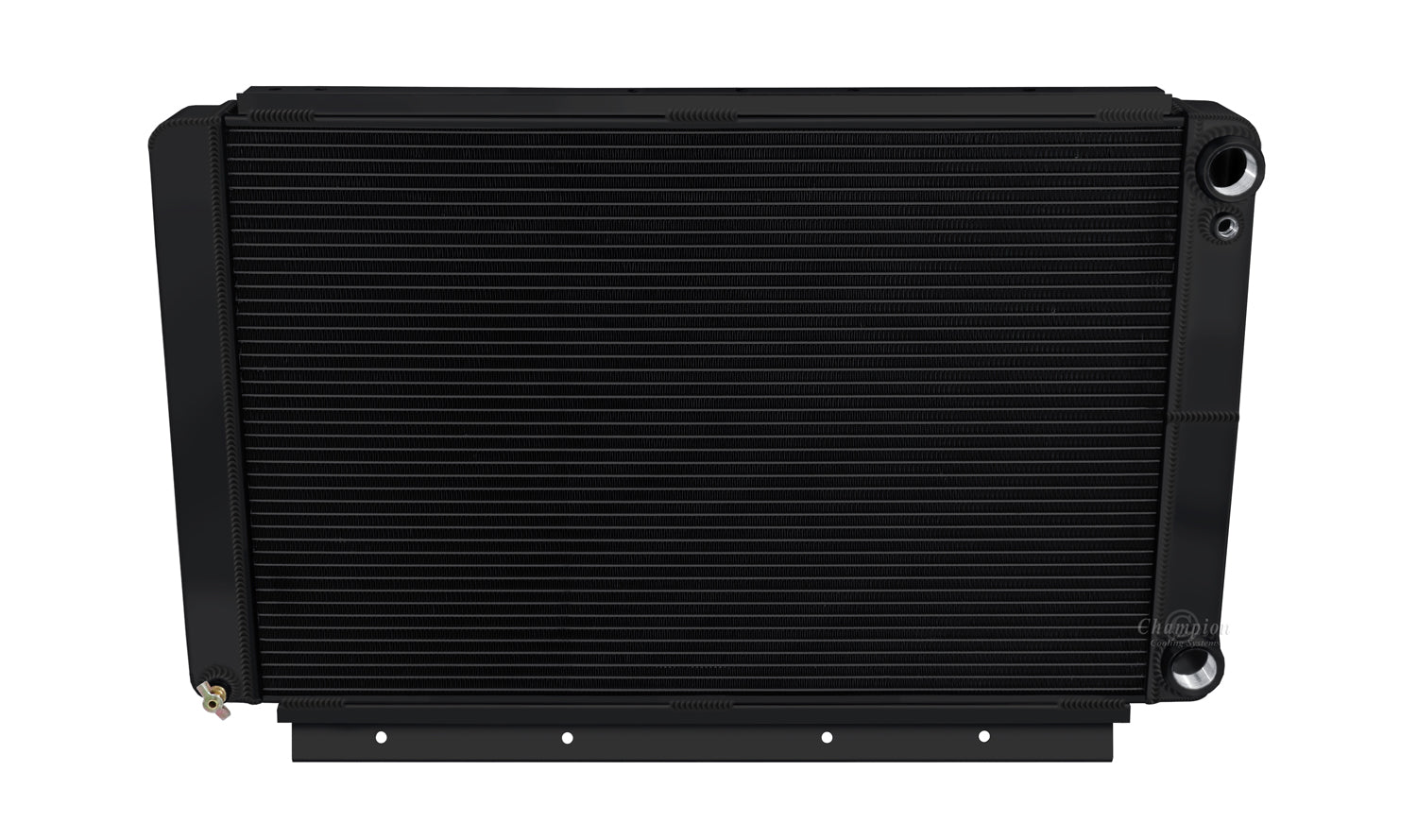 1961-1965 Lincoln Continental LS Swap 3-Row Dual Pass Black Radiator, Shroud, Dual Fan Combo