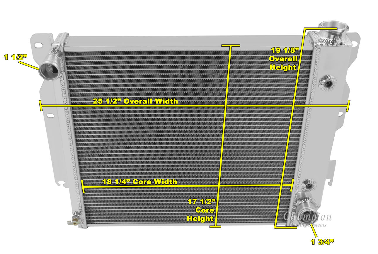1987-2006 Jeep Wrangler YJ 3-Row Radiator