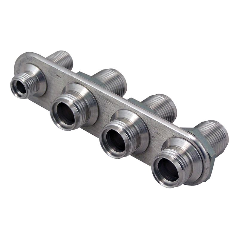 AC Bulkhead Inline Fitting - #6 & #10 A/C Fittings, 2 #10 Heater Fittings