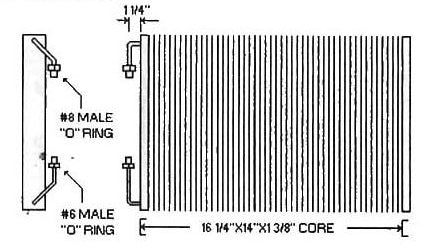 AC Condenser - 1962-1966 Chevy Nova II