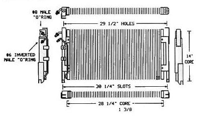 AC Condenser - 1965-1968 Buick Electra, Lesabre, Wildcat
