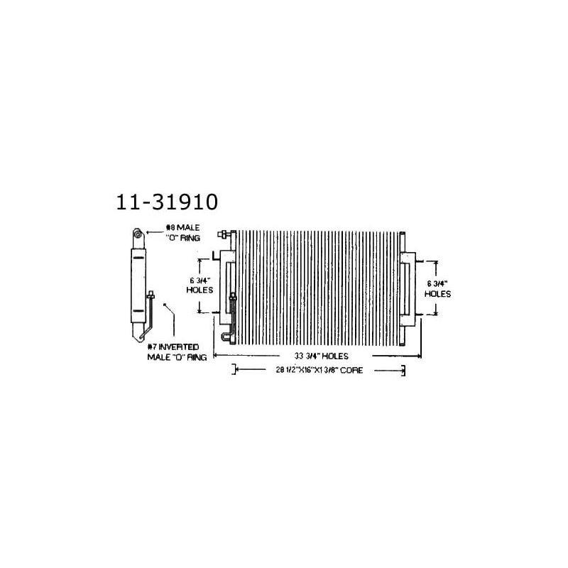 AC Condenser - 1973-1974 Cadillac DeVille, Fleetwood, Eldorado
