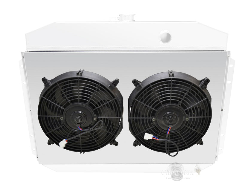 Aluminum Fan Shroud for 2-12" Electric Fans - 17.5" tall x 29.25" wide