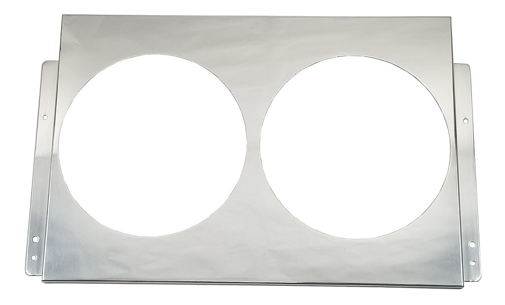 Aluminum Fan Shroud for 2-12" Electric Fans - 17.63" tall x 28.5" wide