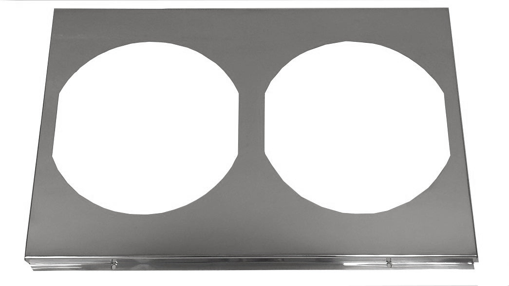 Aluminum Fan Shroud for 2-12" Electric Fans - 17.88" tall x 26 1/8" wide