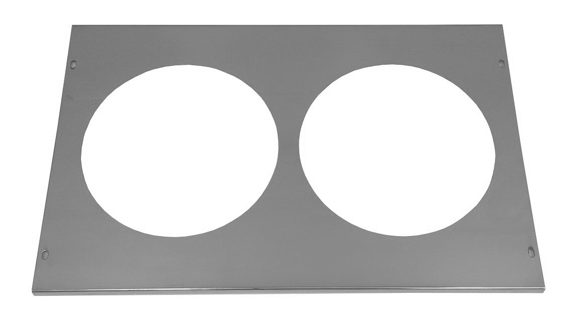 Aluminum Fan Shroud for 2-12" Electric Fans - 17" tall x 26.5" wide