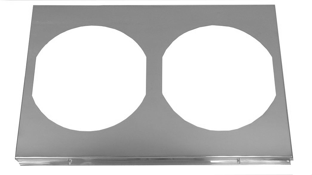Aluminum Fan Shroud for 2-12" Electric Fans - 18.5" tall x 26.125" wide