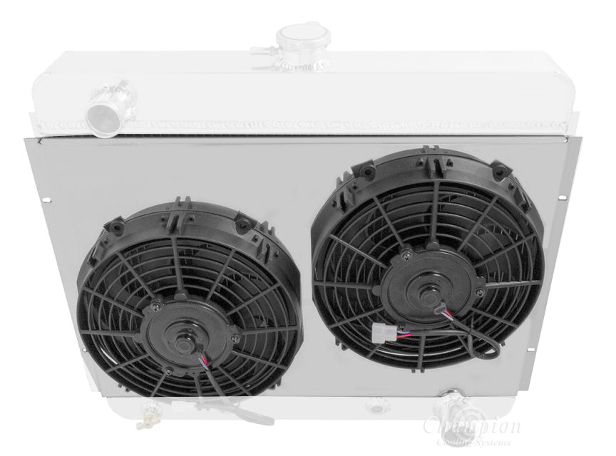Aluminum Fan Shroud for 2-12" Electric Fans - 24" wide x 15" tall