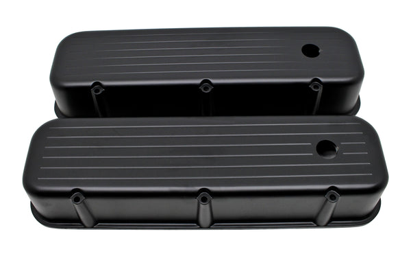 Big Block Chevy Tall Aluminum Valve Covers - Ball-milled