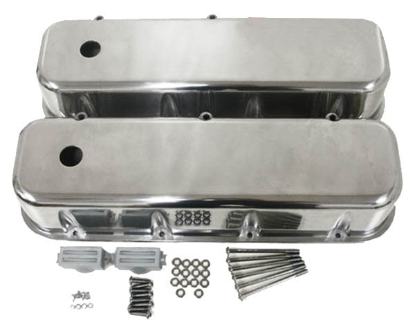 Big Block Chevy Tall Aluminum Valve Covers - Smooth
