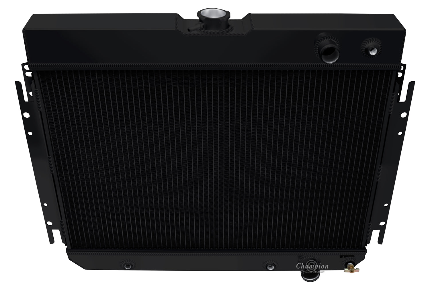 1964-1967 Chevelle LS Swap 3-Row Black Radiator, Shroud, Dual Fan Combo