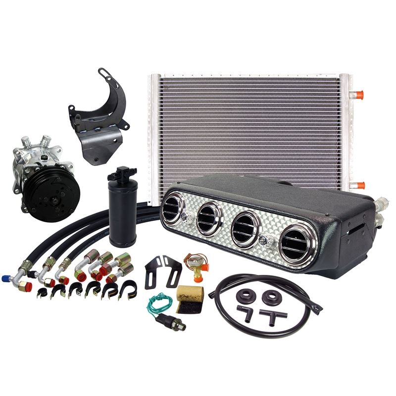 Complete A/C, Heat and Defrost System - Underdash-Engine Turned Face