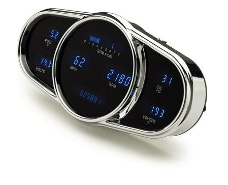 Universal 5" x 10" Multi-level Elliptical Digital LCD Gauge Instrument