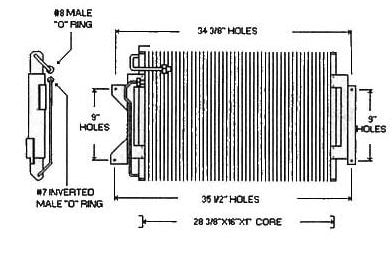 Factory Replacement AC Condenser - 1965-1967 Cadillac Deville , Fleetwood