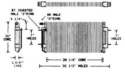 Factory Replacement AC Condenser - 1968-1972 Oldsmobile Cutlass 