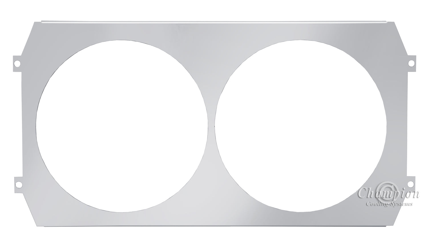 Aluminum Fan Shroud for 12" Electric Fans - 26.5" wide x 13.75" tall
