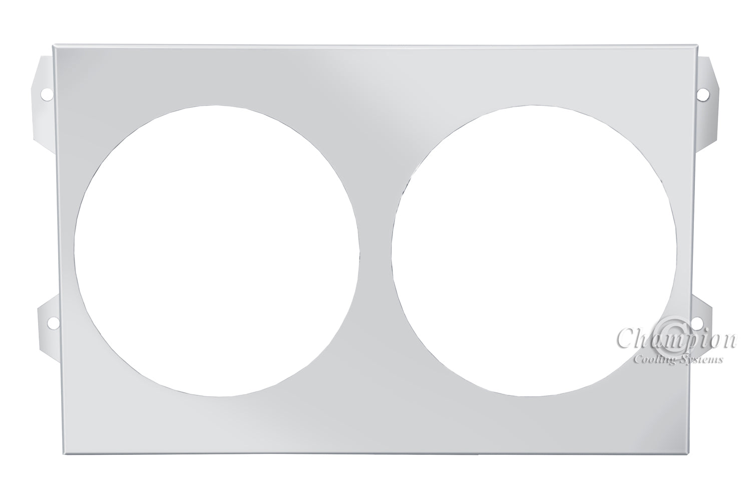 Aluminum Fan Shroud for 12" Electric Fans - 24.38" Wide x 16" Tall
