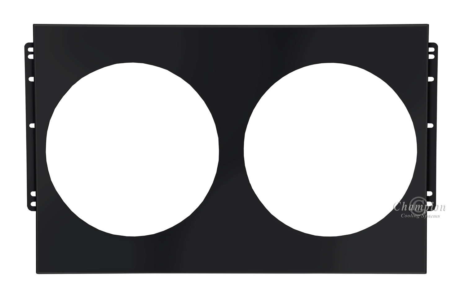 Aluminum Black Fan Shroud for 12" Electric Fans - 28" Wide x 16.25" Tall