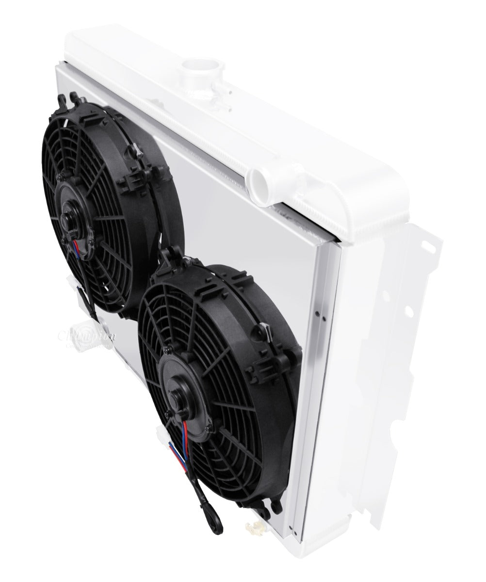 Aluminum Fan Shroud for 2-10" Electric Fans - 16" tall x 22 5/8" wide
