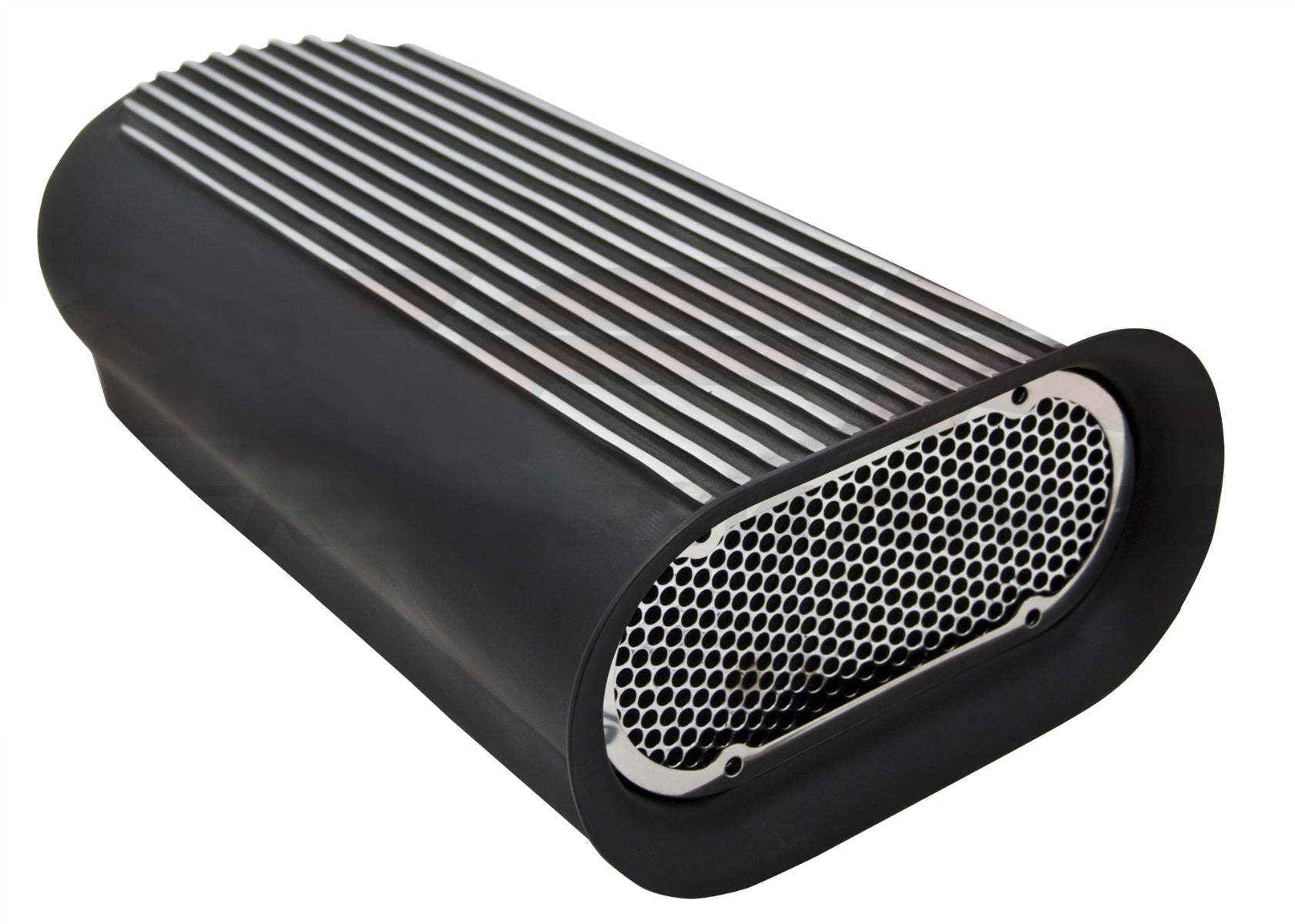 Hilborn Style Scoop Single or Dual Quad Polished Finned - Black