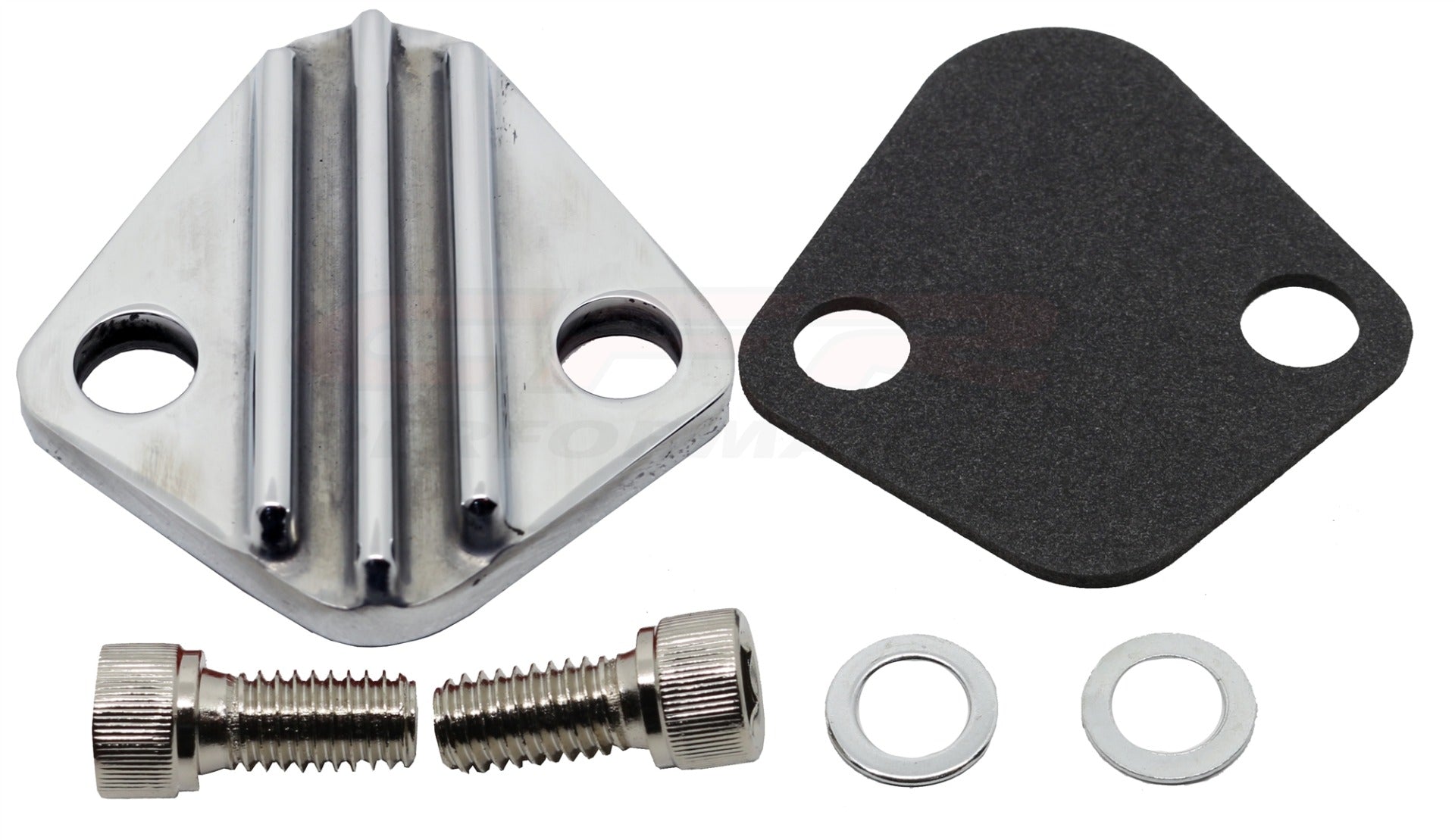 Chevy Big Block Finned Fuel Pump Block Off Plate