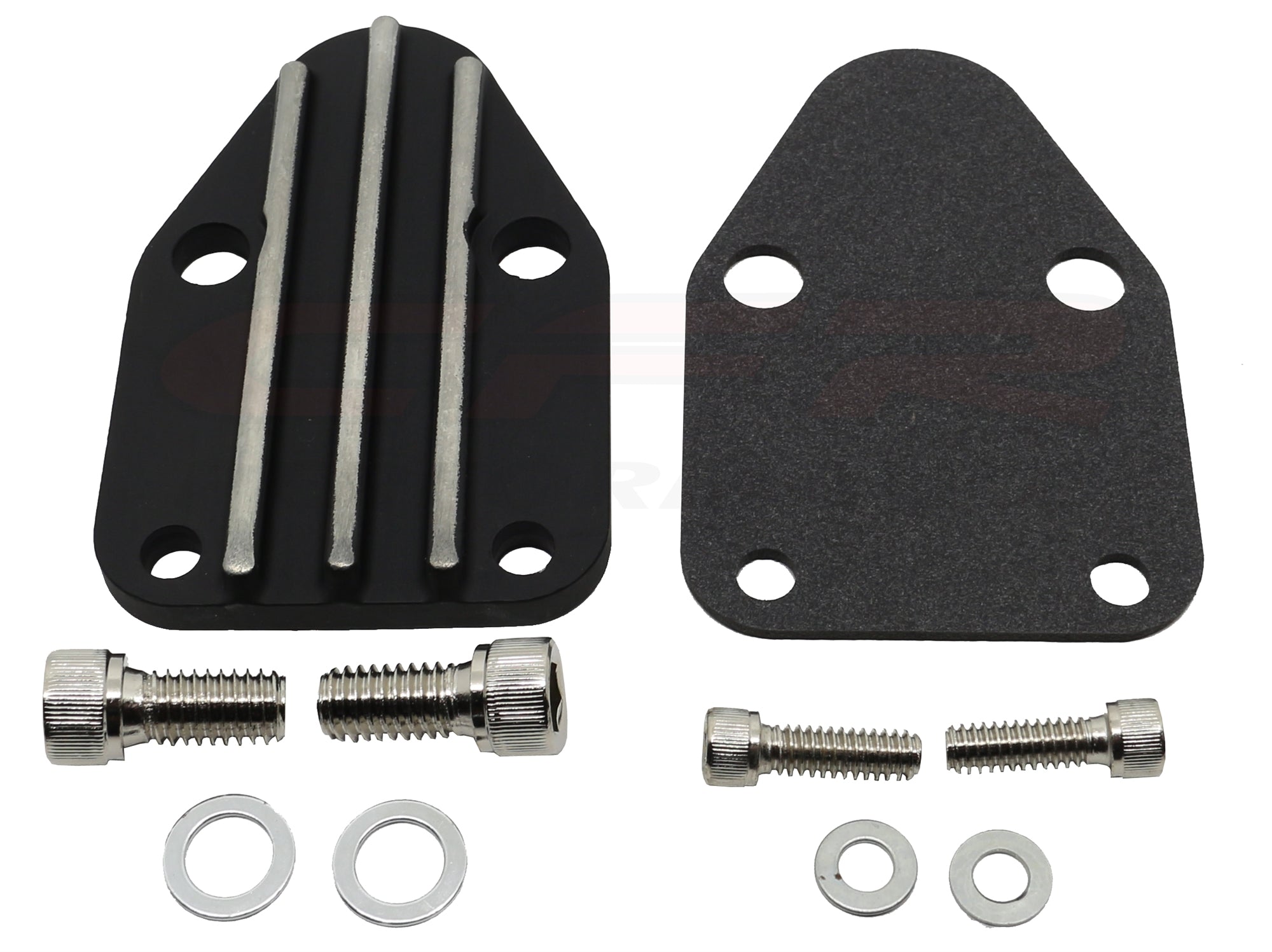 Small Block Chevy Finned Fuel Pump Block Off Plate