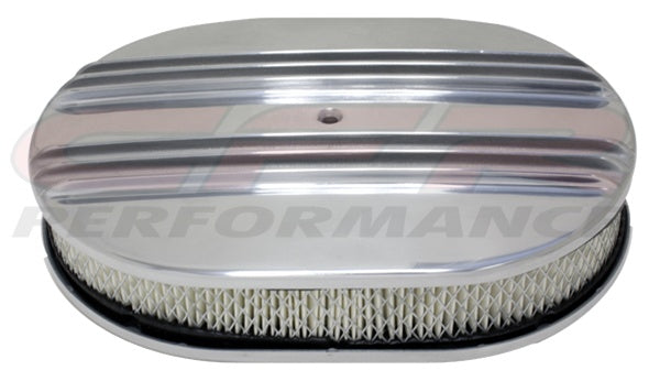 Partial-Finned 12" Oval Air Cleaner - Raised Base