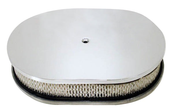 Smooth 12" Oval Air Cleaner - Raised Base