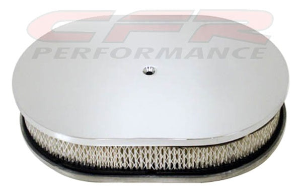 Smooth 12" Oval Air Cleaner - Raised Base