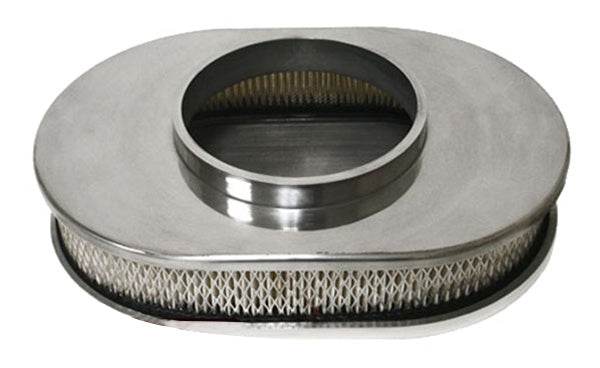 Smooth 12" Oval Air Cleaner - Raised Base