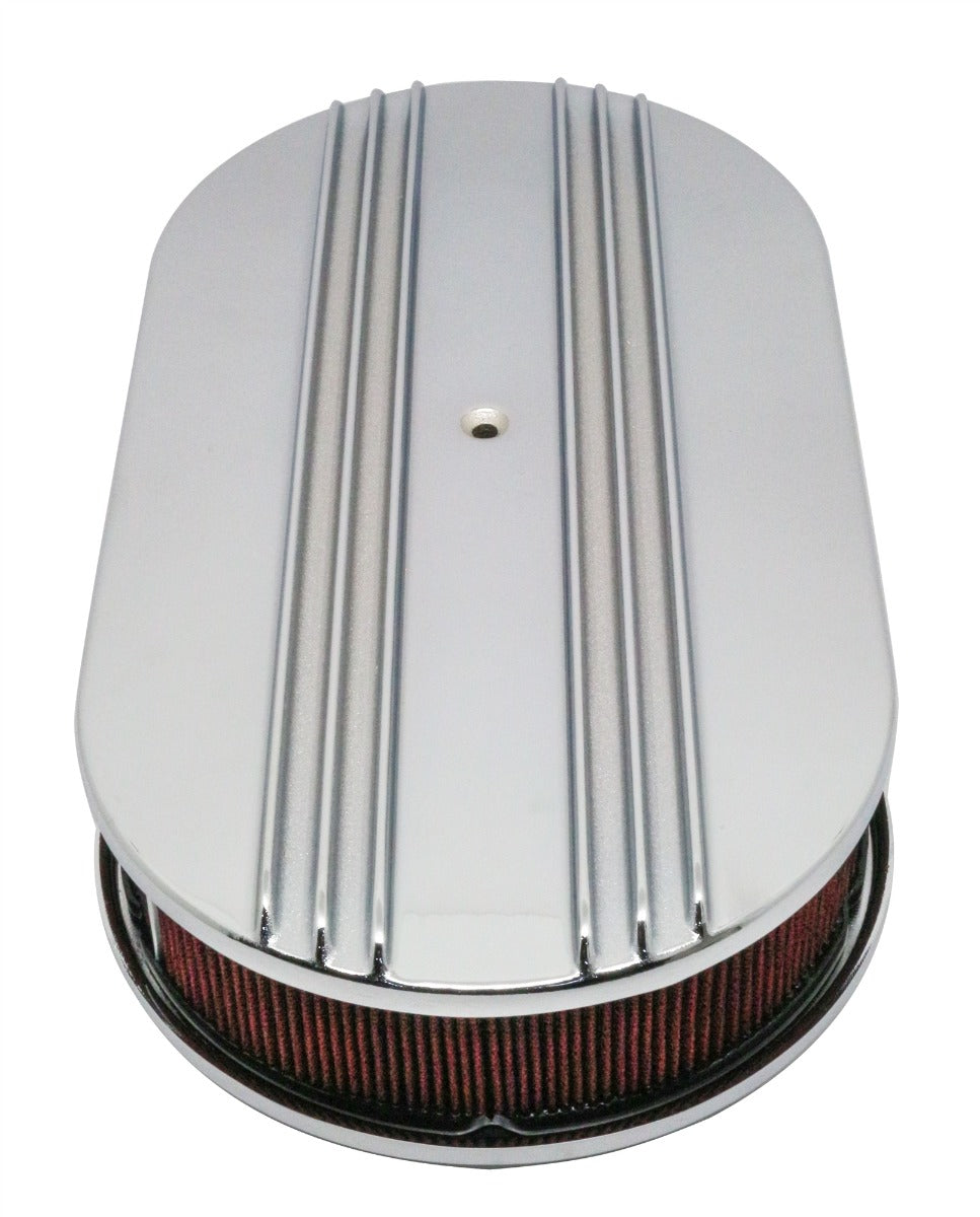 Partial-Finned 15" Oval Air Cleaner - Raised Base