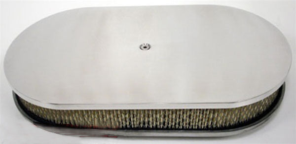 Smooth 15" Oval Air Cleaner - Raised Base