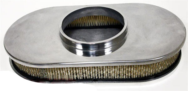 Full-Finned 15" Oval Air Cleaner - Raised Base