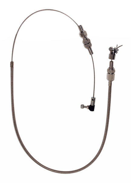 24" Stainless Braided Throttle Cable Kit