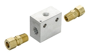Inline Transmission/ Oil Temp Sender Block - 5/16" line diameter