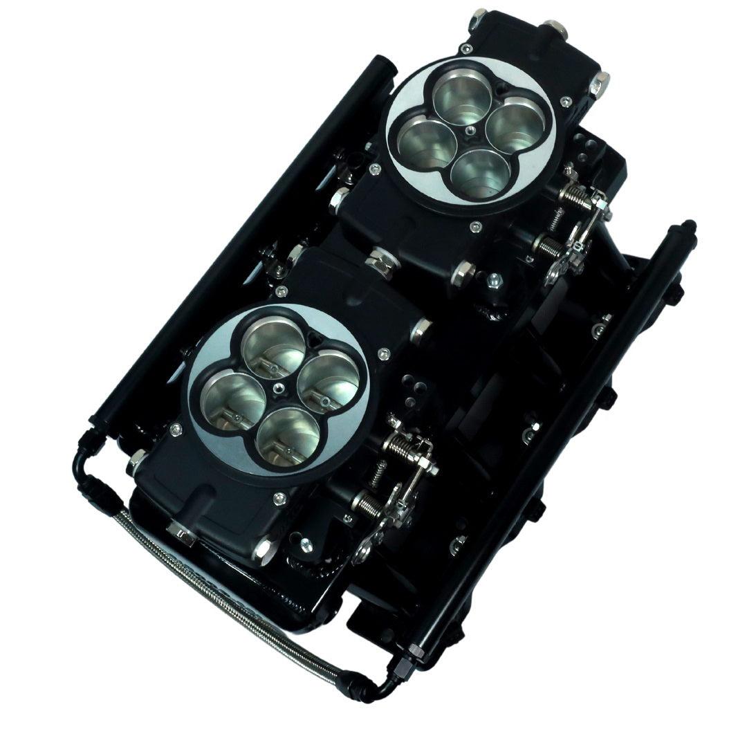 LS Dual Quad EFI Black with Intake and Throttle Bodies