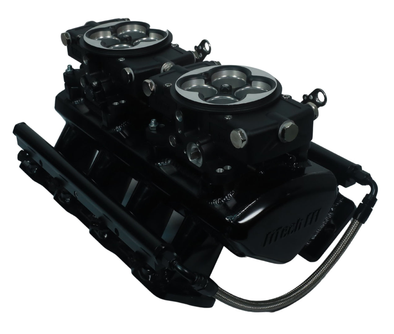 LS Dual Quad EFI Black with Intake and Throttle Bodies